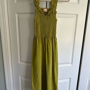 Lisa Says Gah Smocked Midi Dress